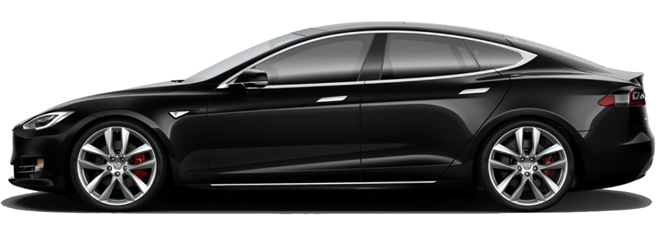 Black Tesla Model S electric sedan