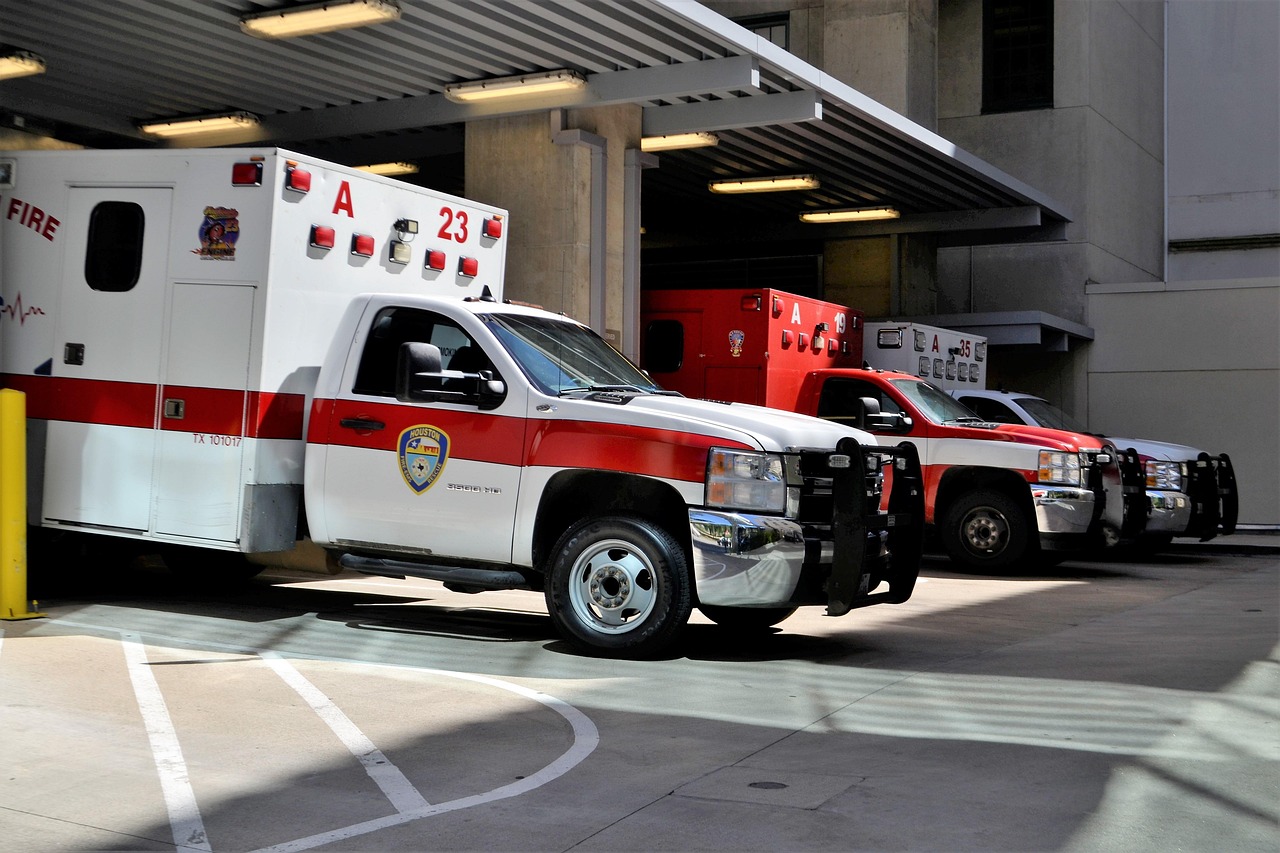 EMS ambulance responding to emergency