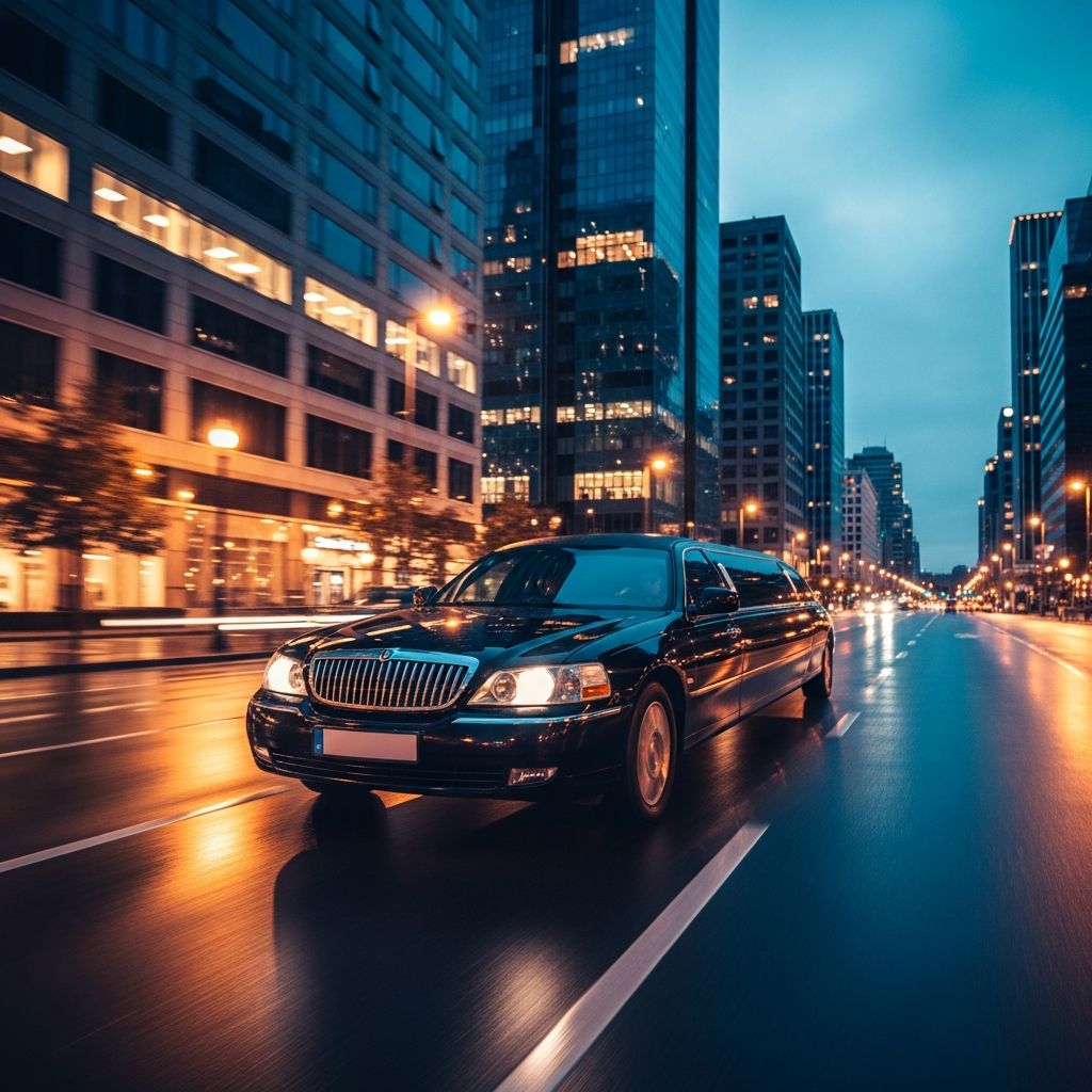Luxury limousine fleet representing InsureLimos transportation insurance services